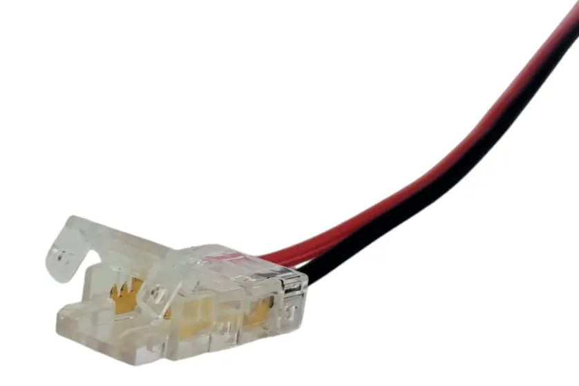 CONECTOR CINTA 8mm TRANSPARENTE x UNIDAD