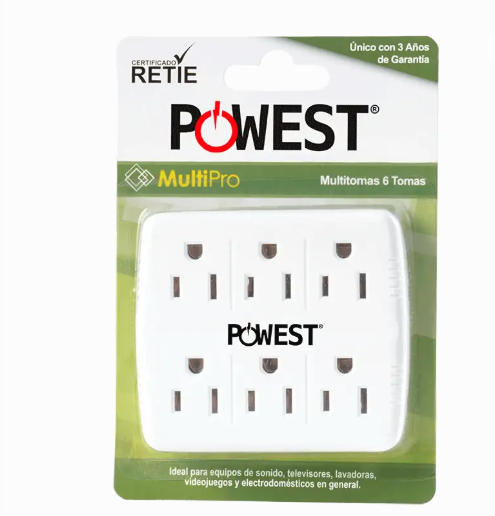 MULTIPRO MULTITOMA 6 SALIDAS DE PARED POWEST