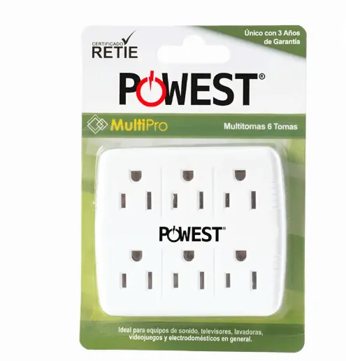 MULTIPRO MULTITOMA 6 SALIDAS DE PARED POWEST
