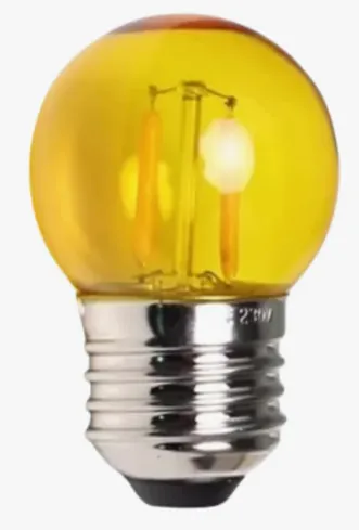 BOMBILLO FILAMENTO AMBAR LED G45 1W 2700K LEXMANA 120V E27
