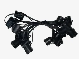 EXTENSION RAMAL P/BOMBILLO 20PCS E27 10M LEXMANA 100-240V IP44 NEGRO