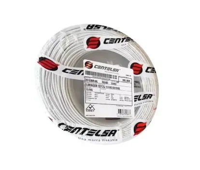 CABLE CU DUPLEX 2X14AWG BL CENTELSA X 100 METROS